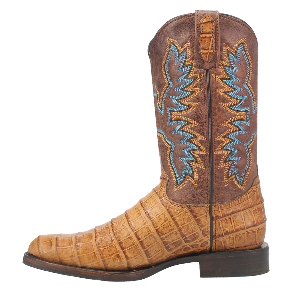 Dingo Tan Gator Print Trail Boss Round Toe Western Boots for Men – Pard