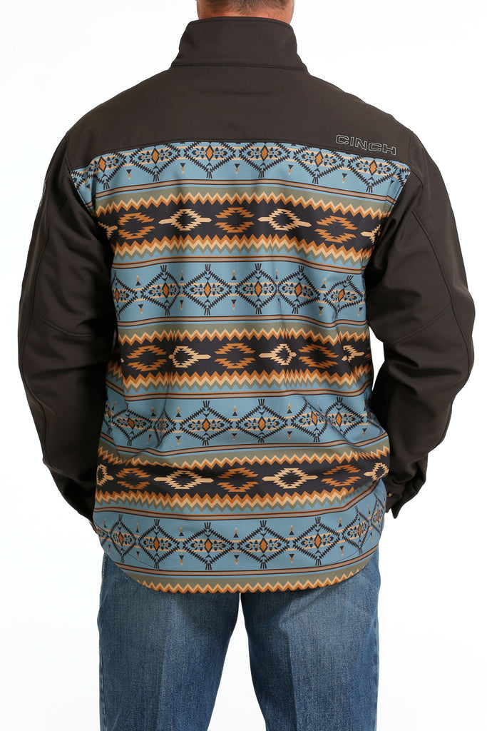 CINCH Jeans  Men's Aztec Printed Polar Fleece Shirt Jacket - Blue