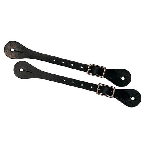 Pard's Western Shop Men's Black Bridle Leather Single Ply Straight Spur Straps from Weaver Leather