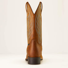 Ariat Distressed Brown Round Up Broad Square Toe Waterproof Western Boots for Women