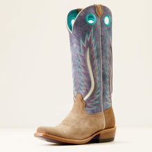 Pard's Western shop Ariat Women's Taupe Futurity Fort Worth Blunt Toe Western Boots with Lavender Tops