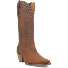 Pard's Western Shop Dingo Women's Brown Talkin' Rodeo Snip Toe Western Boots Accented with Silver Studs