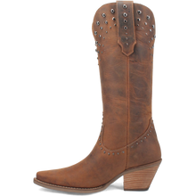 Dingo Women's Brown Talkin' Rodeo Snip Toe Western Boots Accented with Silver Studs