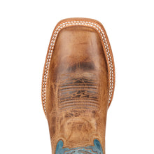 Ariat Men's Dusted Wheat Arena Rebound Western Broad Square Toe Boots with Blue Tops