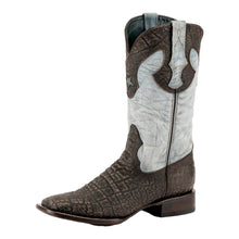 Pard's Western Shop Ferrini "Acero" Black Elephant Print Broad Square Toe Boots for Men