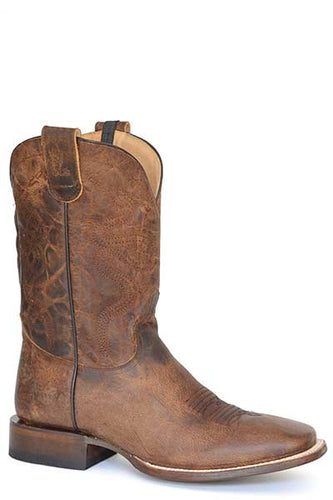 Pard's Western Shop Roper Footwear Men's Waxy Tan Broad Square Toe Boots with Concealed Carry System