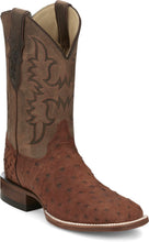 Pard's Western Shop Justin Belmont Men's Wild Brandy Full Quill Ostrich Broad Square Toe Boots