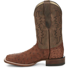 Justin Belmont Men's Wild Brandy Full Quill Ostrich Broad Square Toe Boots