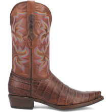 Dingo Brown Gator Print Snip Toe Western Boots for Men