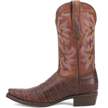 Dingo Brown Gator Print Snip Toe Western Boots for Men