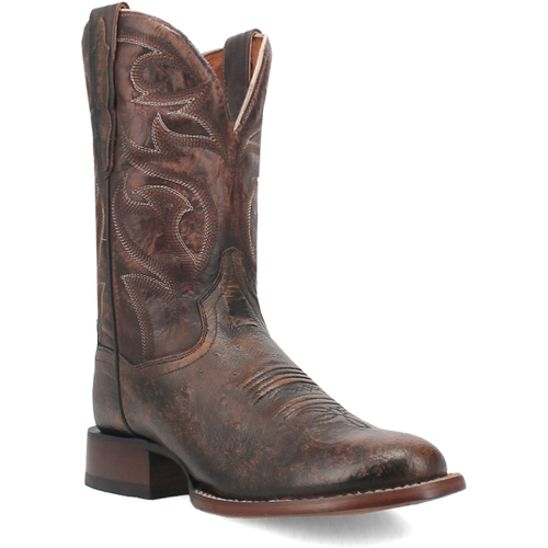 Pard's Western shop Dan Post Cognac/Brown Clyde Smooth Ostrich Round Toe Boots for Men