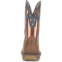 Double H Men's Brown Fortitude Broad Square Toe Roper Boots with Stars & Stripes Tops