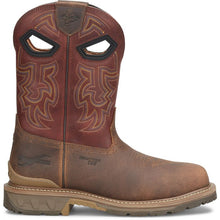 Men's Double H Phantom Rider Brown Broad Square Composite Toe Roper Boots with Red Tops