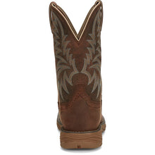 Justin Rush Men's Brown Water Buffalo Broad Square Toe Western Work Boots