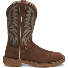 Justin Rush Men's Brown Water Buffalo Broad Square Toe Western Work Boots