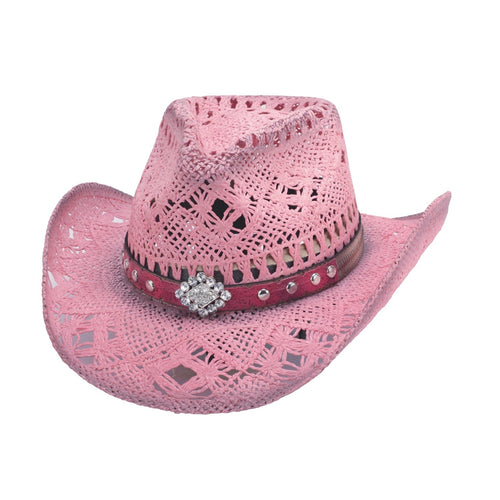 Pard's Western Shop Bullhide Hats Pink Magnificent Fashion Straw Hat