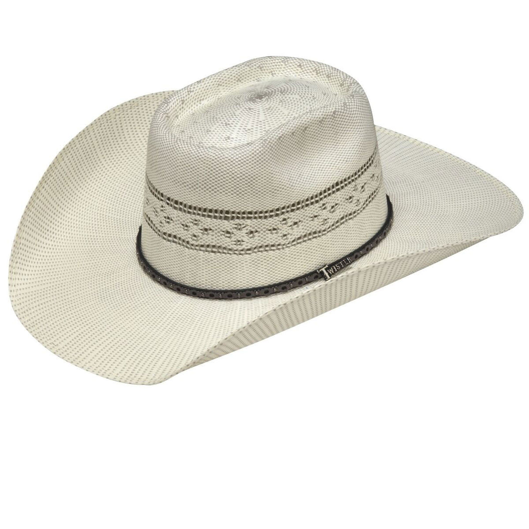 Pard's Western shop Twister Ivory & Grey Bangora Western Straw Hat