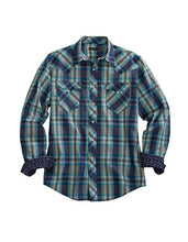 Pard's Western Shop Roper Apparel Tin Haul Collection Men's Blue Multi Plaid Snap Western Shirt&nbsp;