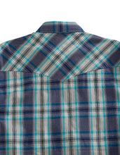 Roper Apparel Tin Haul Collection Men's Blue Multi Plaid Snap Western Shirt