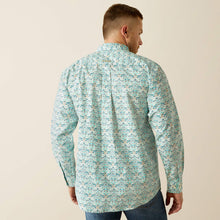 Ariat Jerome Classic Fit Teal Paisley Print Button-Down Shirt for Men