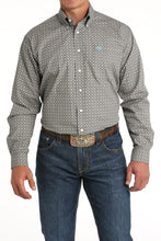 Pard's Western Shop  Cinch Gray &amp; White Geometric Print Button-Down Shirt