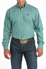 Pard's Western Shop Cinch Men's Green Zig Zag Geometric Print Button-Down Shirt