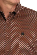 Cinch Men's Brown Geometric Print Button-Down Shirt