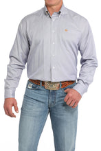 Pard's Western shop Cinch Purple/White Micro Stripe TENCEL Cotton Button-Down Shirt for Men