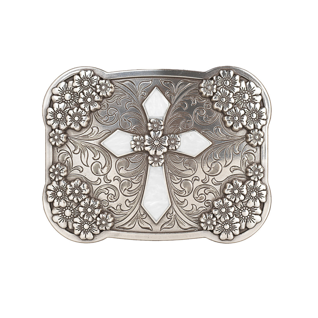 Nocona Opal Cross Rectangle Buckle