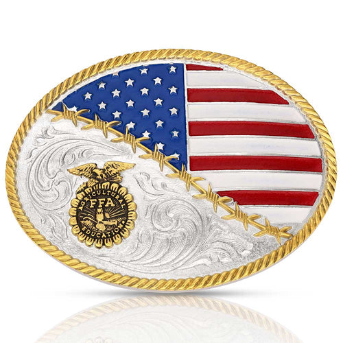Pard's Western Shop Montana Silversmiths FFA Patriotic Traditions Buckle
