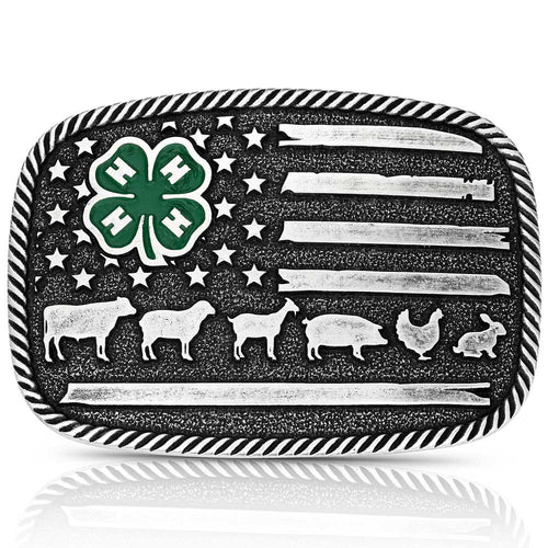 Pard's Western Shop Montana Silversmiths 4-H Livestock Attitude Buckle