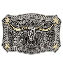 Pard's Western Shop Montana Silversmiths Longhorn Crest Filigree Attitude Buckle