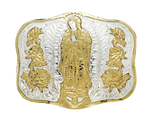 Pard's Western Shop Crumrine Virgin of Guadalupe Rectangle Buckle