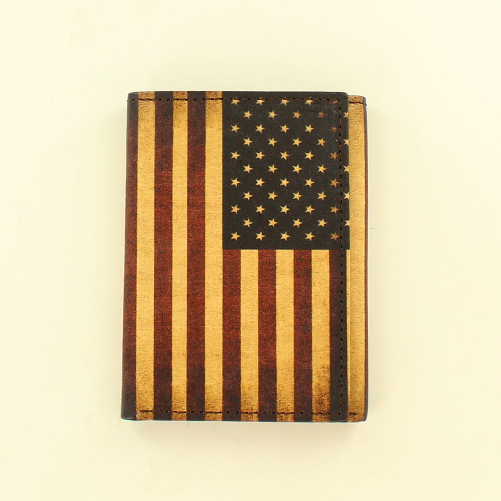 Nocona Vintage USA Flag Trifold Wallet – Pard's Western Shop Inc.