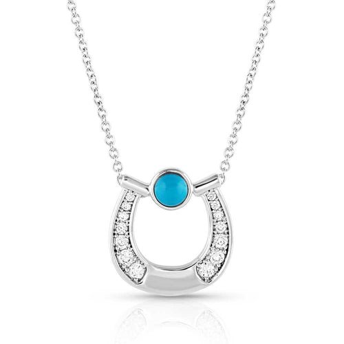 Pard's Western Shop Montana Silversmiths Destined Luck Turquoise and Crystal Necklace