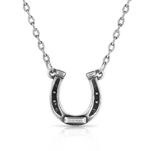 Pard's Western Shop Montana Silversmiths Lucky Horseshoe Pendant Necklace