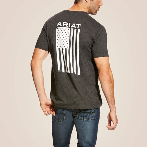 Pard's Western Shop Ariat Men's Heather Charcoal Freedom T-Shirt