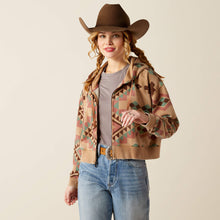 Pard's Western Shop Ariat Sunset Spark Aztec Print Full Zip Crop Hoodie for Women