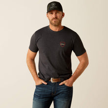 Ariat Charcoal "Land of the Free" Barbed Flag Tee for Men