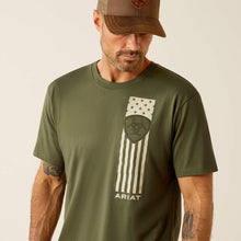 Ariat Surplus Green Patriot Stripe T-Shirt for Men