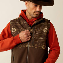 Ariat Men's Brown Southwest Print Logan Softshell Vest