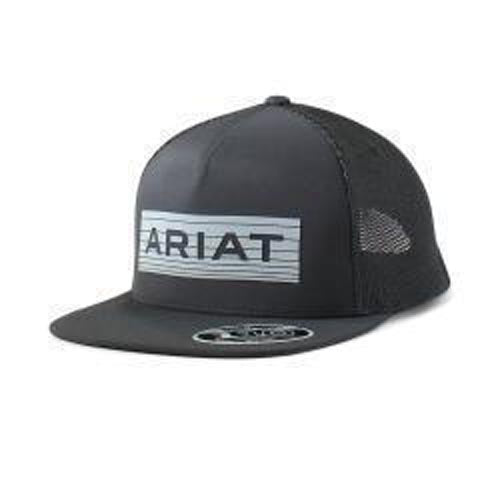 Pard's Western shop Ariat Black Flexfit 110 Ballcap with Grey Reflective Logo