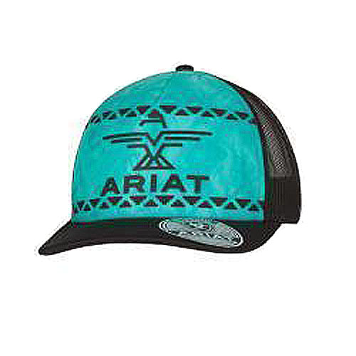 Pard's Western Shop Ariat Black/Turquoise Thunderbird Ballcap