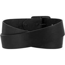 Justin Men's Black Buckskin Leather Belt with Black Buckle