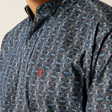 Ariat Rochard Classic Fit Blue Aztec Print Button-Down Shirt for Men