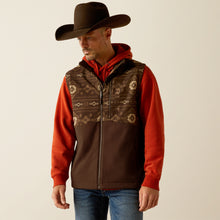 Pard's Western Shop Ariat Men's Brown Southwest Print Logan Softshell Vest