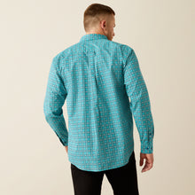 Ariat Jordy Classic Fit Turquoise Print Button-Down Shirt for Men