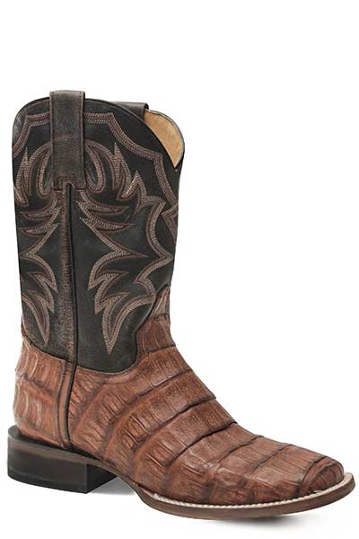 Pard's Western Shop Men's Tan Belly Tail Caiman Boots from Roper Footwear